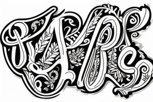 letter J and letter V tattoo idea