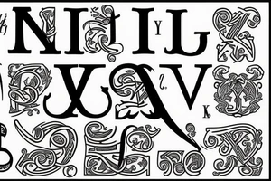 JV monogram tattoo idea
