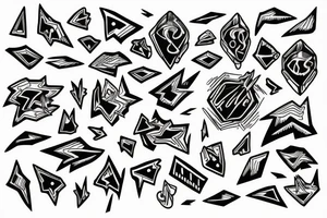 Lightning striking through the sky tattoo idea