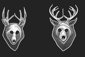 Bear eating a deer tattoo idea