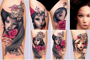 Beautiful girl in Los Angeles tattoo idea