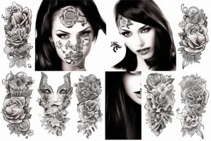 Beautiful girl in Los Angeles tattoo idea