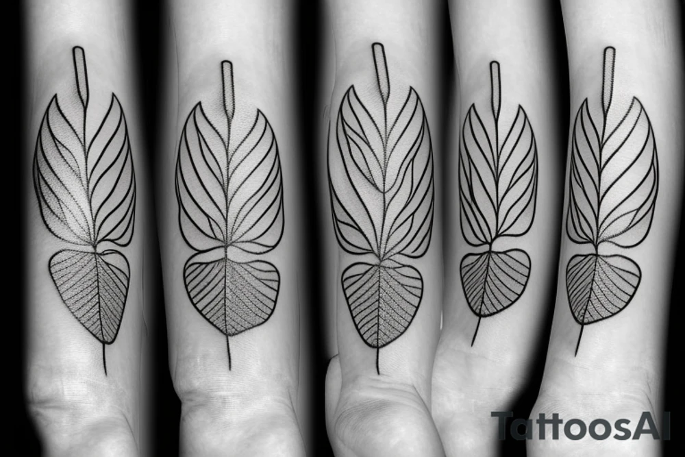 Paw integrated witty lucky charm leaf tattoo idea
