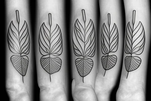 Paw integrated witty lucky charm leaf tattoo idea