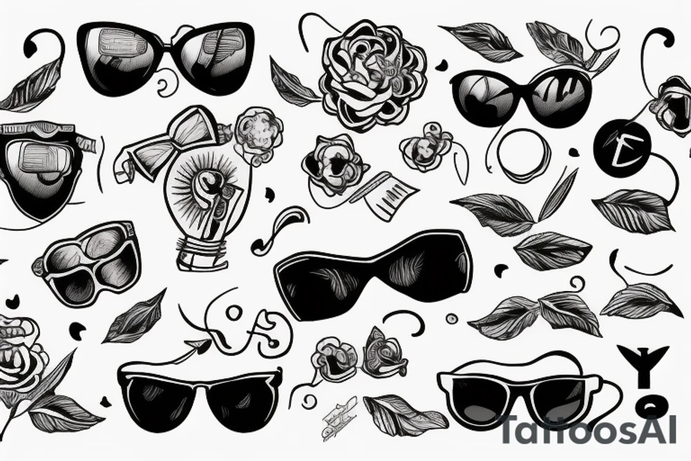 Sunglasses tattoo idea