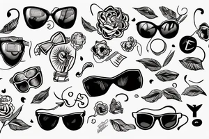Sunglasses tattoo idea