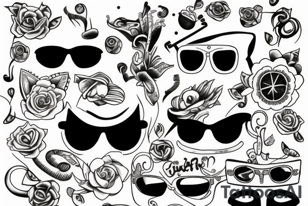 Sunglasses tattoo idea