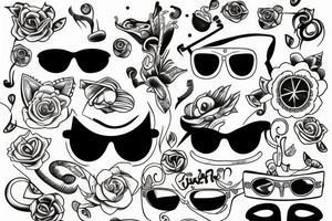 Sunglasses tattoo idea