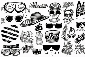 Sunglasses with an hashtag tattoo idea