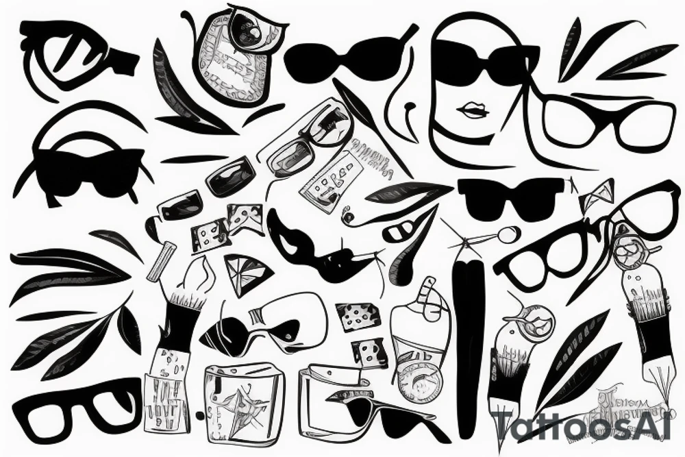 Sunglasses tattoo idea