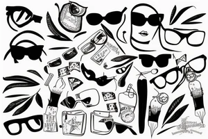 Sunglasses tattoo idea