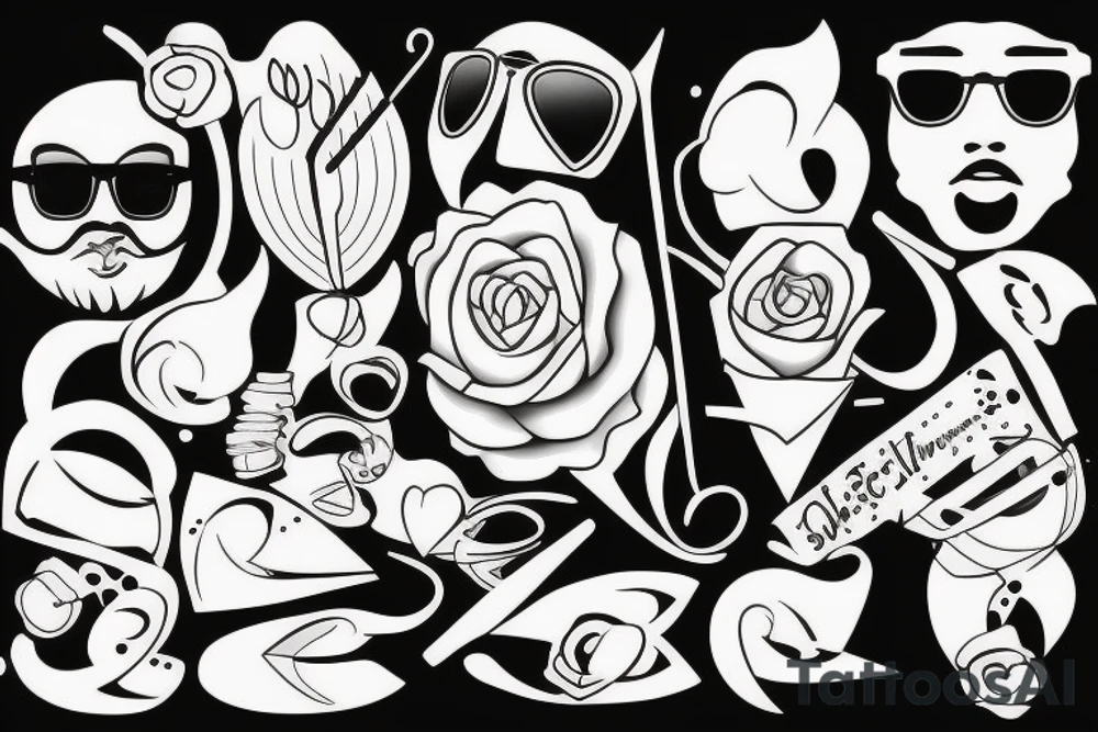 Sunglasses tattoo idea