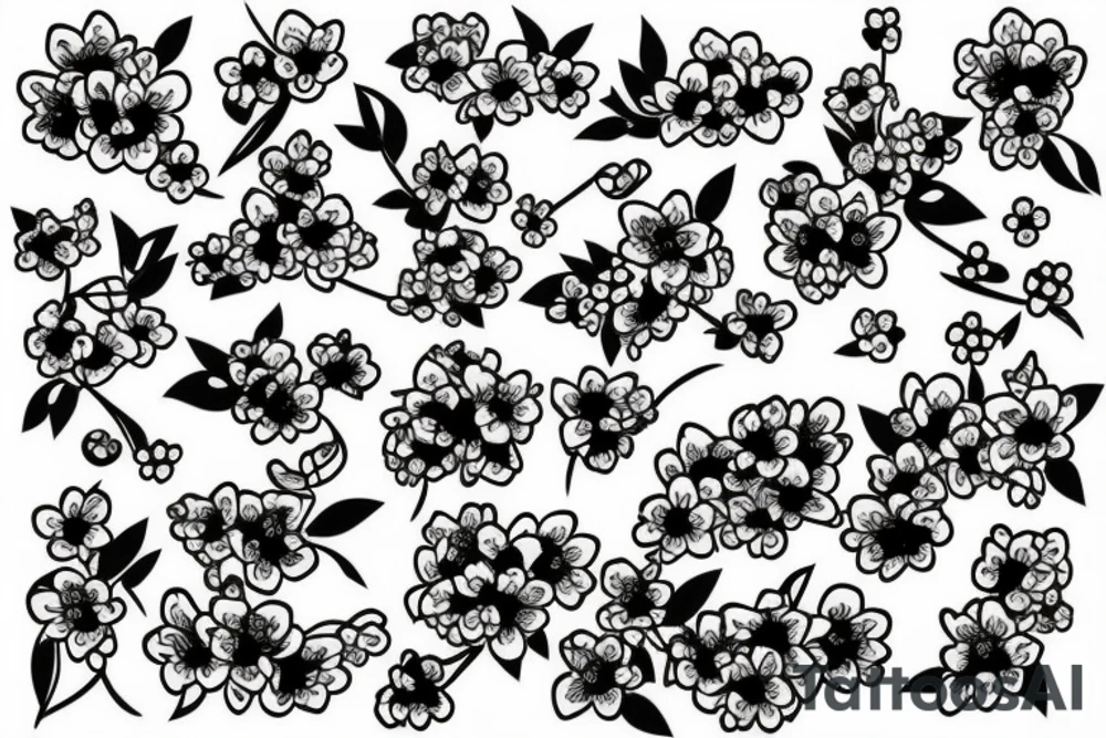 cherry blossom maculine tattoo idea