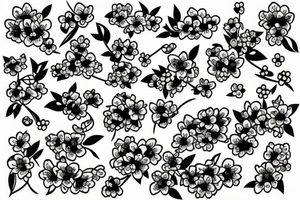 cherry blossom maculine tattoo idea