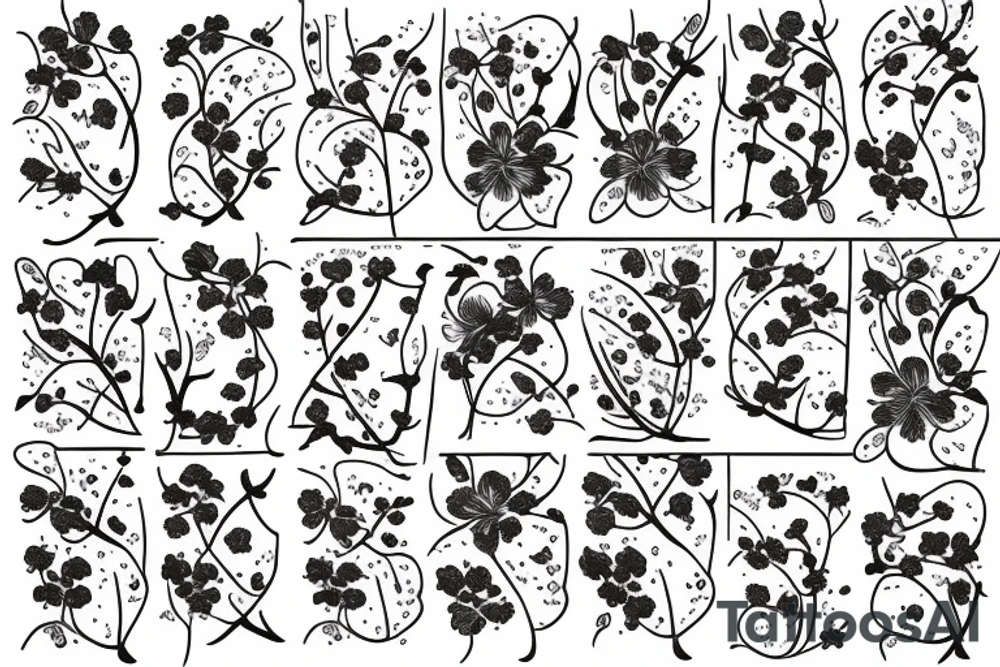 cherry blossom maculine tattoo idea