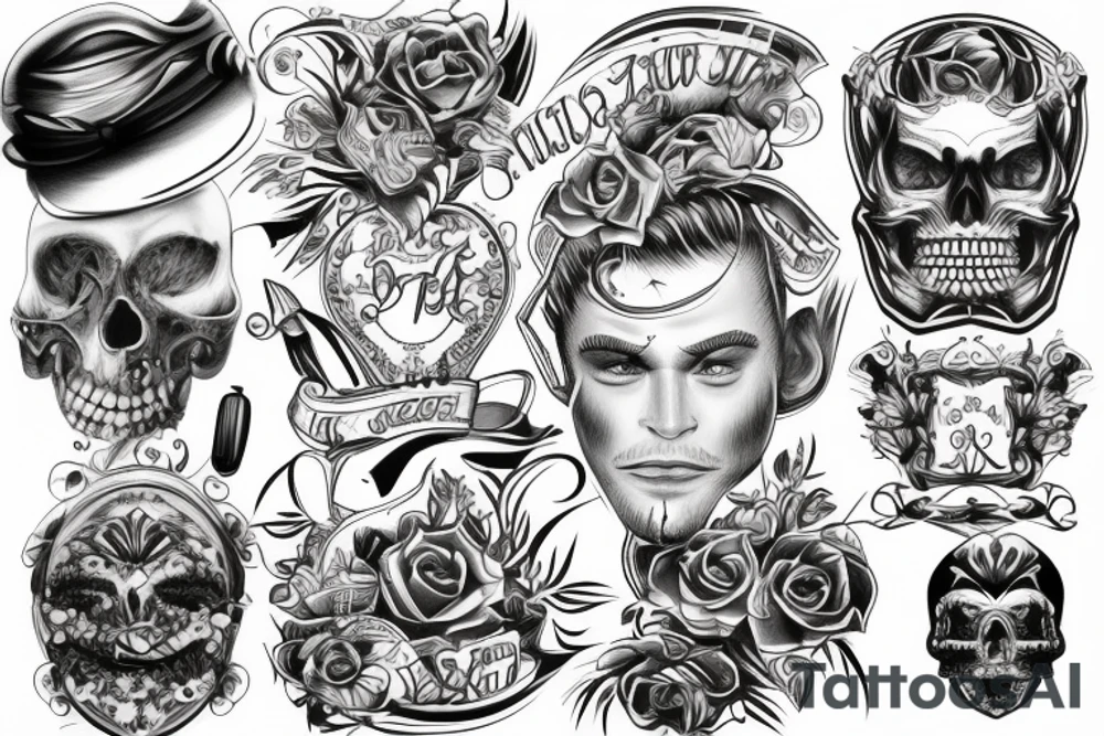 classic men tattoo idea