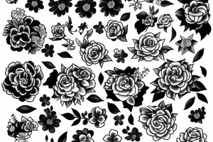 The time when flowers bloom tattoo idea