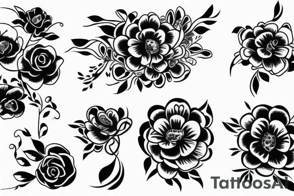 The time when flowers bloom tattoo idea