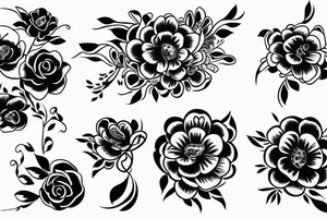 The time when flowers bloom tattoo idea
