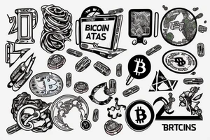 trading stocks or bitcoin, trading charts tattoo idea