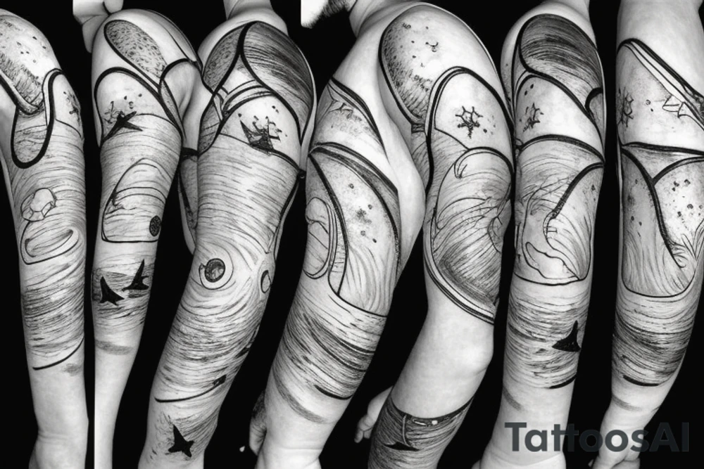 astronaut suttung on half moon fishing stars tattoo idea