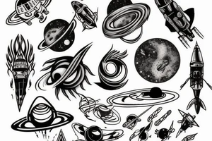 Space memory tattoo tattoo idea
