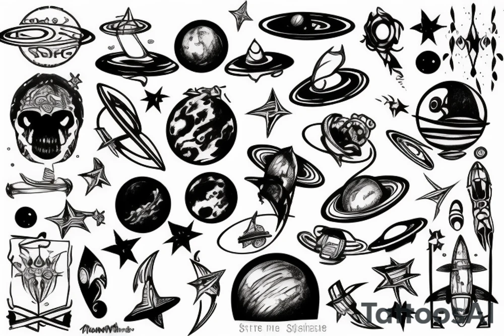 Space memory tattoo tattoo idea