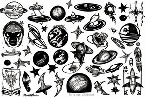 Space memory tattoo tattoo idea