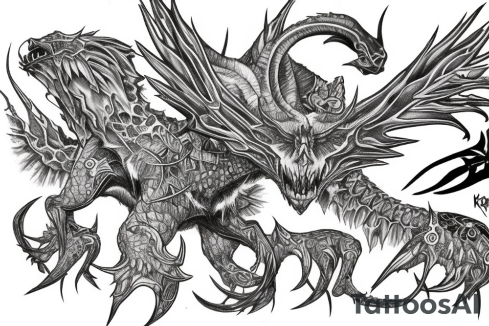 kralkatorrik mordremoth jormag soo-won primordus Zhaitan tattoo idea