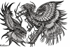 kralkatorrik mordremoth jormag soo-won primordus Zhaitan tattoo idea