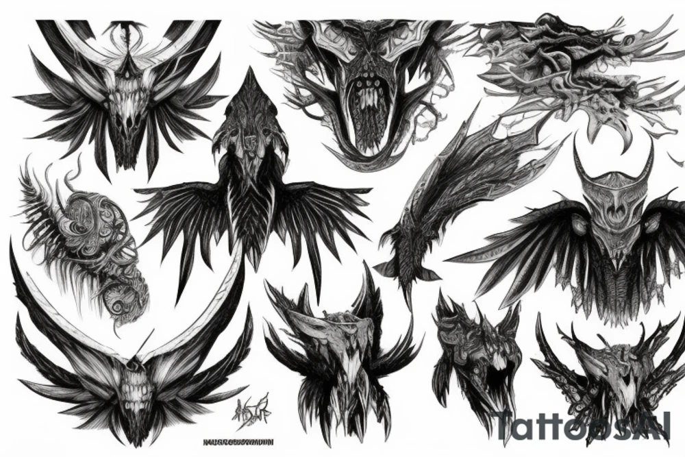 kralkatorrik mordremoth jormag soo-won primordus Zhaitan tattoo idea