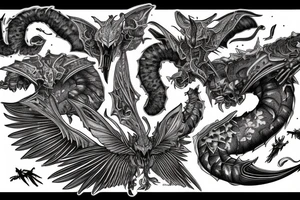 kralkatorrik mordremoth jormag soo-won primordus Zhaitan tattoo idea