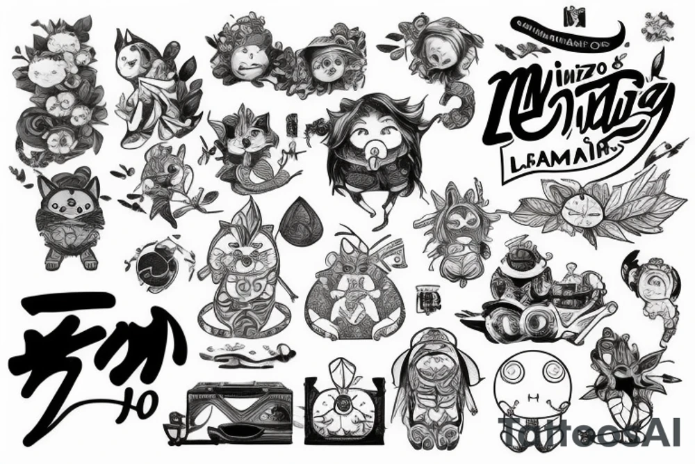 The letters L M and M tattoo idea