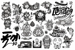 The letters L M and M tattoo idea