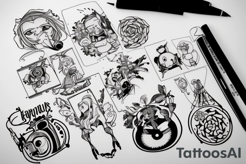 The letters L M and M tattoo idea