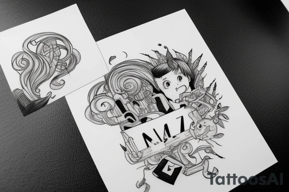 Three letter tattoo: M, L, M tattoo idea