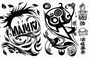 Three letter tattoo: M, L, M tattoo idea
