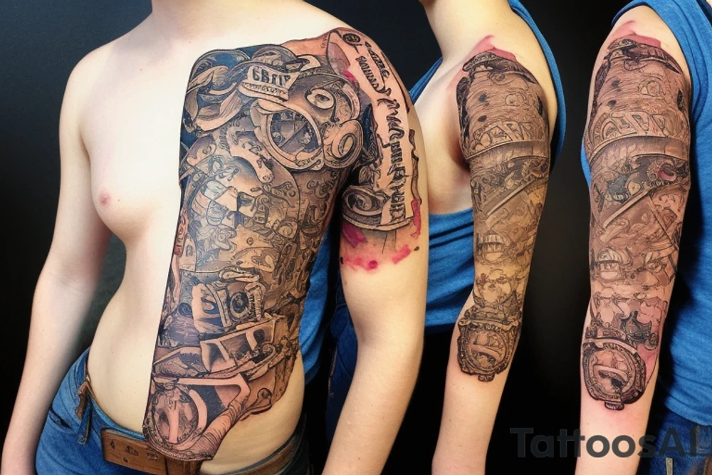 Uncharted pirates treasure map tattoo idea