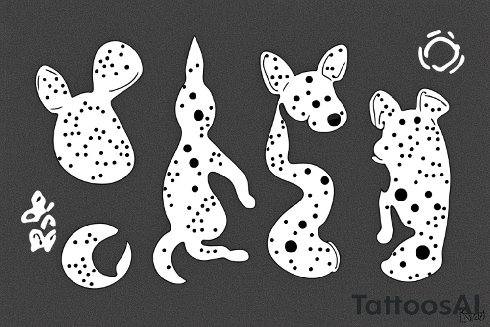 Two dogs sleeping tattoo idea