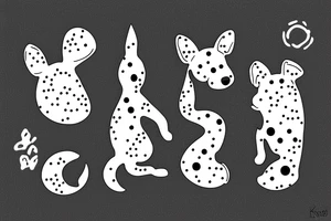 Two dogs sleeping tattoo idea