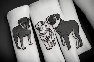 Two dogs sleeping tattoo idea