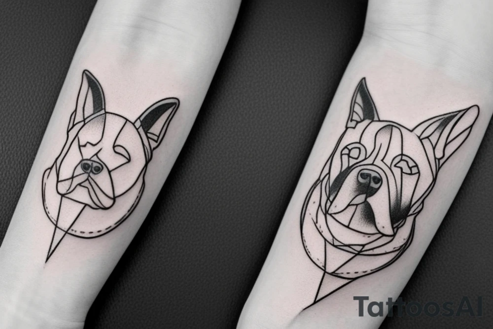 Two dogs sleeping tattoo idea