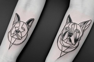 Two dogs sleeping tattoo idea