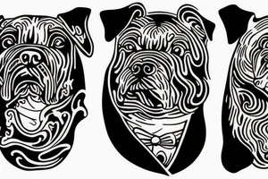 Two dogs sleeping tattoo idea
