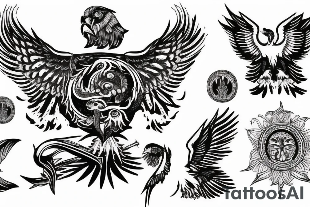 Double headed eagle tattoo idea