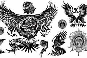Double headed eagle tattoo idea