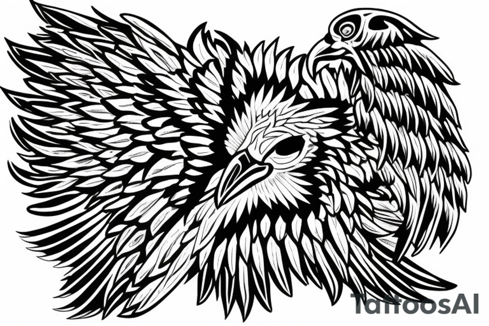 Double headed eagle tattoo idea