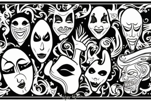 theater masks tattoo idea