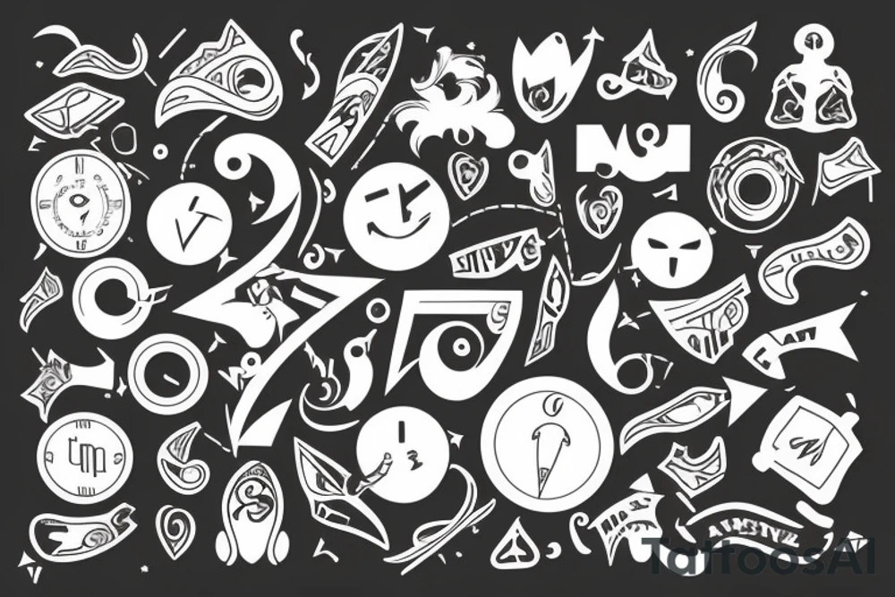 up and downs in life tattoo idea
