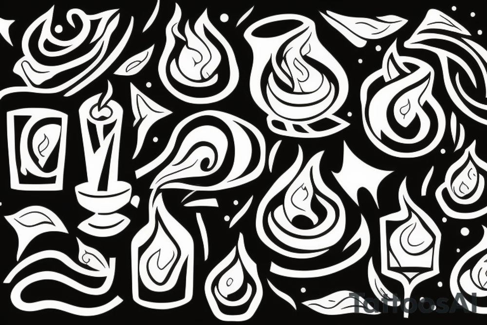 candle tattoo idea